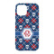 Knitted Argyle & Skulls iPhone 15 Pro Case - Back