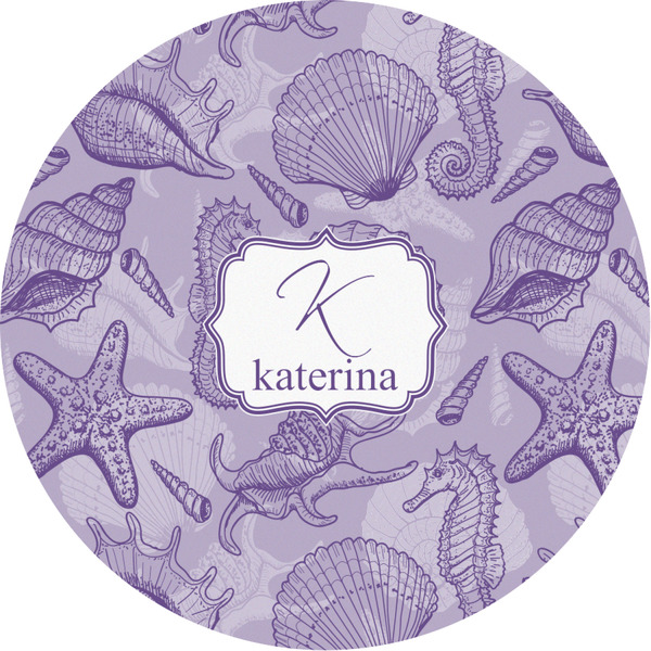 Custom Sea Shells Multipurpose Round Labels - Custom Sized (Personalized)