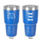 Sea Shells 30 oz Stainless Steel Ringneck Tumbler - Blue - Double Sided - Front & Back