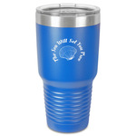 Sea Shells 30 oz Stainless Steel Tumbler - Royal Blue - Single-Sided (Personalized)