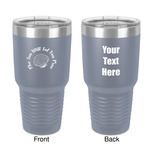 Sea Shells 30 oz Stainless Steel Tumbler - Grey - Double-Sided (Personalized)