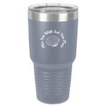 Sea Shells 30 oz Stainless Steel Tumbler - Grey - Single-Sided (Personalized)