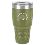 Sea Shells 30 oz Stainless Steel Tumbler - Olive - Single-Sided (Personalized)