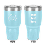 Sea Shells 30 oz Stainless Steel Tumbler - Teal - Double-Sided (Personalized)