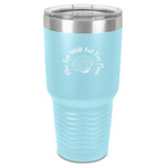 Sea Shells 30 oz Stainless Steel Tumbler - Teal - Single-Sided (Personalized)