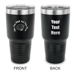 Sea Shells 30 oz Stainless Steel Tumbler - Black - Double Sided (Personalized)