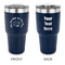 Sea Shells 30 oz Stainless Steel Ringneck Tumblers - Navy - Double Sided - APPROVAL