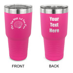 Sea Shells 30 oz Stainless Steel Tumbler - Pink - Double Sided (Personalized)