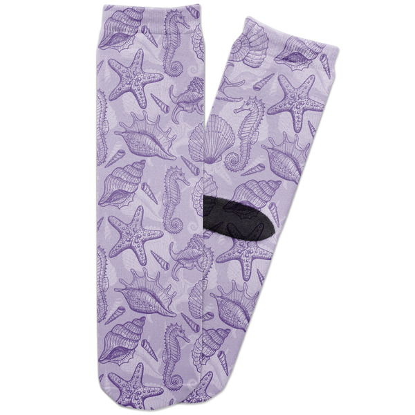 Custom Sea Shells Adult Crew Socks