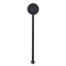 Sea Shells Black Plastic 5.5" Stir Stick - Round - Single Stick