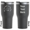 Sea Shells Black RTIC Tumbler - Front and Back