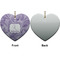 Sea Shells Ceramic Flat Ornament - Heart Front & Back (APPROVAL)