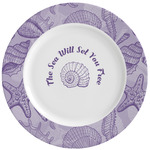 Sea Shells Ceramic Dinner Plates (Set of 4)