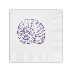 Sea Shells Coined Cocktail Napkins