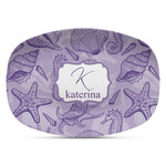 Sea Shells Plastic Platter - Microwave & Oven Safe Composite Polymer (Personalized)