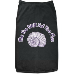 Sea Shells Black Pet Shirt - 2XL (Personalized)