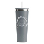 Sea Shells RTIC Everyday Tumbler with Straw - 28oz - Grey - Double-Sided (Personalized)