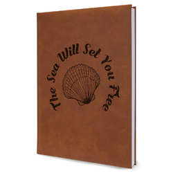 Sea Shells Leather Sketchbook (Personalized)