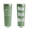 Sea Shells Light Green RTIC Everyday Tumbler - 28 oz. - Front and Back