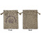 Sea Shells Medium Burlap Gift Bag - Front Approval