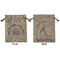 Sea Shells Medium Burlap Gift Bag - Front and Back