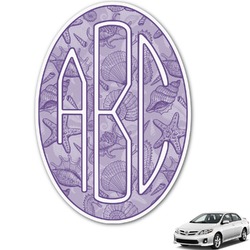 Sea Shells Monogram Car Decal (Personalized)