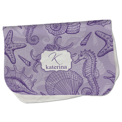 Sea Shells Burp Cloth - Fleece w/ Name and Initial