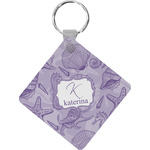 Sea Shells Diamond Plastic Keychain w/ Name and Initial