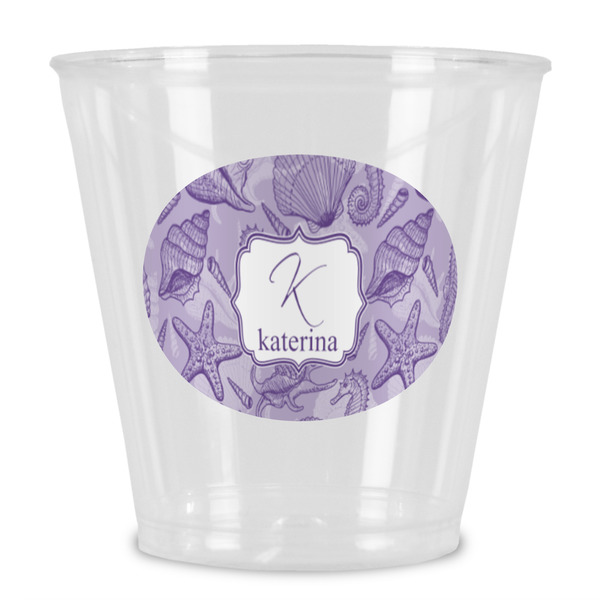 Custom Sea Shells Plastic Shot Glass (Personalized)