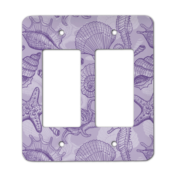 Custom Sea Shells Rocker Style Light Switch Cover - Two Switch