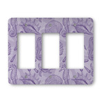 Sea Shells Rocker Style Light Switch Cover - Three Switch