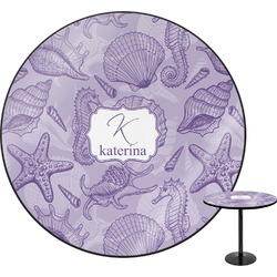 Sea Shells Round Table - 24" (Personalized)