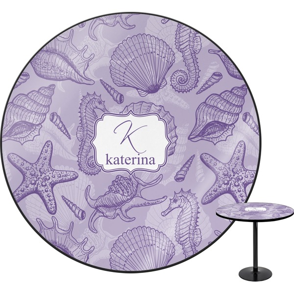 Custom Sea Shells Round Table - 30" (Personalized)