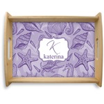 Sea Shells Natural Wooden Tray - Large (Personalized)