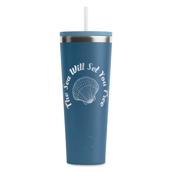 Custom Sea Shells RTIC Everyday Tumbler with Straw - 28oz (Personalized)