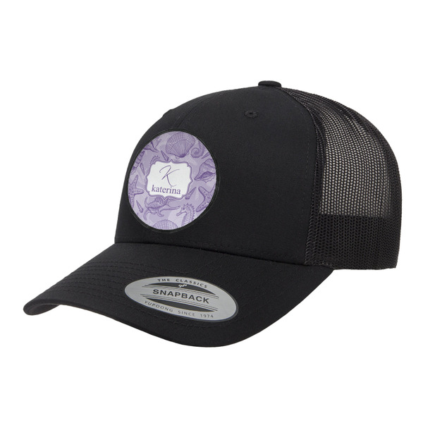 Custom Sea Shells Trucker Hat - Black (Personalized)