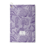 Sea Shells Waffle Weave Golf Towel (Personalized)