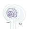 Sea Shells White Plastic 5.5" Stir Stick - Single Sided - Round - Front & Back