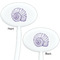 Sea Shells White Plastic 7" Stir Stick - Double Sided - Oval - Front & Back