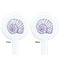 Sea Shells White Plastic 7" Stir Stick - Double Sided - Round - Front & Back