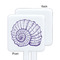 Sea Shells White Plastic Stir Stick - Single Sided - Square - Approval