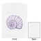 Sea Shells White Treat Bag - Front & Back View