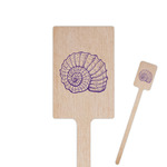 Sea Shells 6.25" Rectangle Wooden Stir Sticks - Single Sided