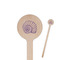 Sea Shells Wooden 7.5" Stir Stick - Round - Closeup