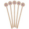 Sea Shells Wooden 7.5" Stir Stick - Round - Fan View