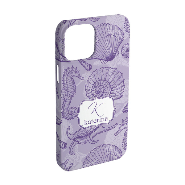 Custom Sea Shells iPhone Case - Plastic - iPhone 15 (Personalized)