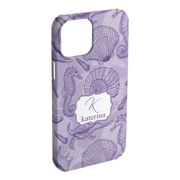 Custom Sea Shells iPhone Case - Plastic - iPhone 15 Plus (Personalized)