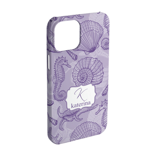 Custom Sea Shells iPhone Case - Plastic - iPhone 15 Pro (Personalized)