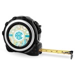 Teal Circles & Stripes Tape Measure - 16 Ft (Personalized)