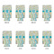 Teal Circles & Stripes 16oz Can Sleeve - Set of 4 - APPROVAL